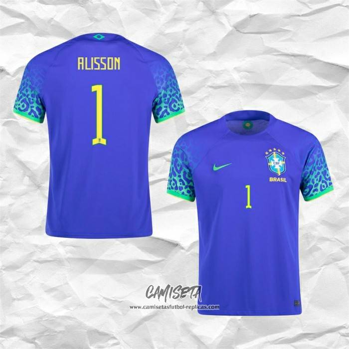 Segunda Camiseta Brasil Jugador Alisson 2022